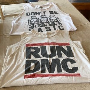 Lot of 2 graphic tank tops.